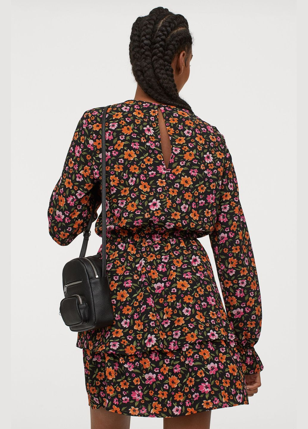 Комбінована сукня H&M з квітковим принтом