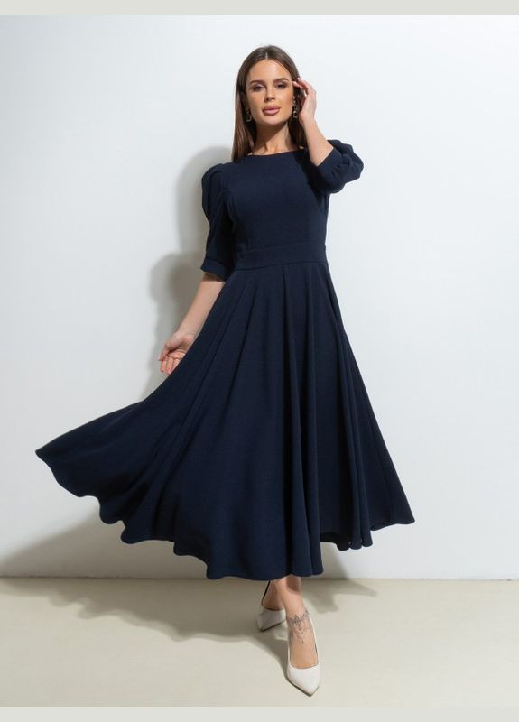 Темно-синее платье 14527 темно-синее ISSA PLUS однотонное