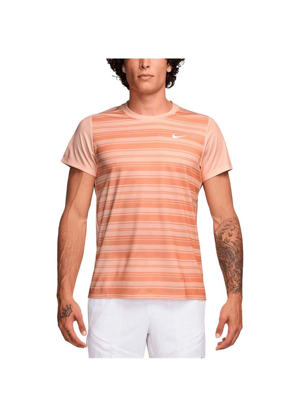 Белая футболка-мужское поло victory t-shirt washed coral/white для мужчин Nike