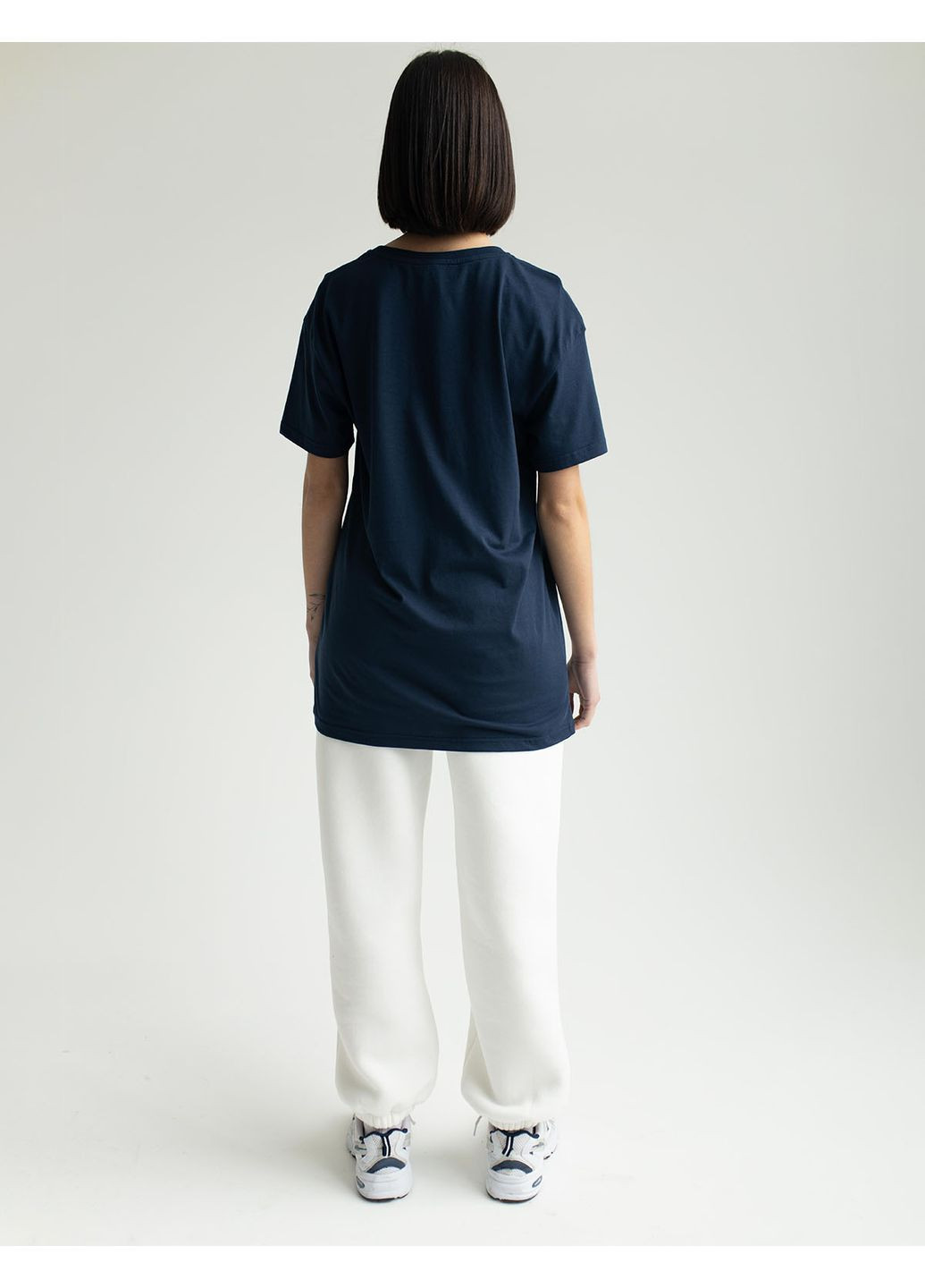 Темно-синяя унисекс футболка коттон (0011600sml3xl) Casual Trend №116