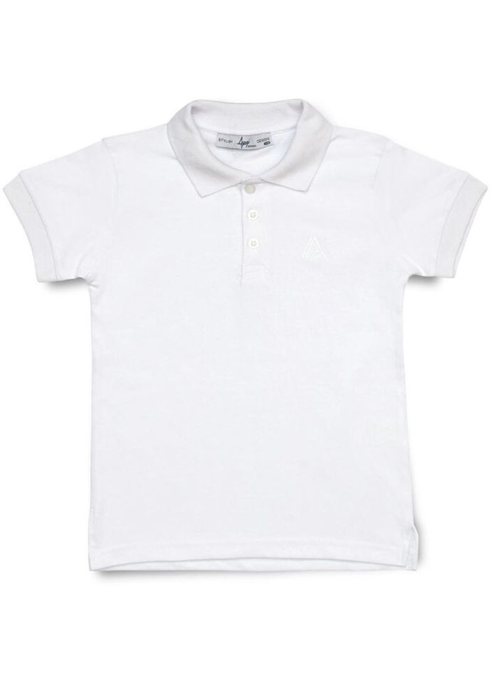 Біла демісезонна футболка дитяча поло (4206-134b-white) A-yugi