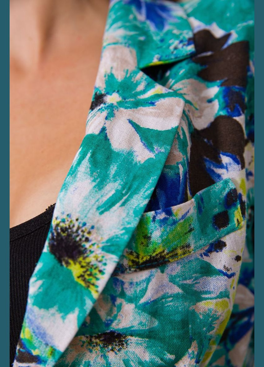 Костюм жіночий з квітковим принтом, колір зелений, 115R0451 Kamomile (318081696)