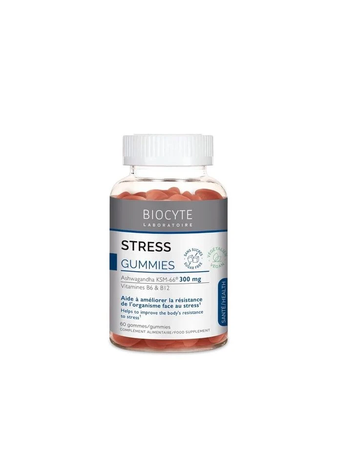 STRESS GUMMIES Экстракт ашваганды, витамины. Уменьшение стресса, 60 конфет Biocyte (381033629)