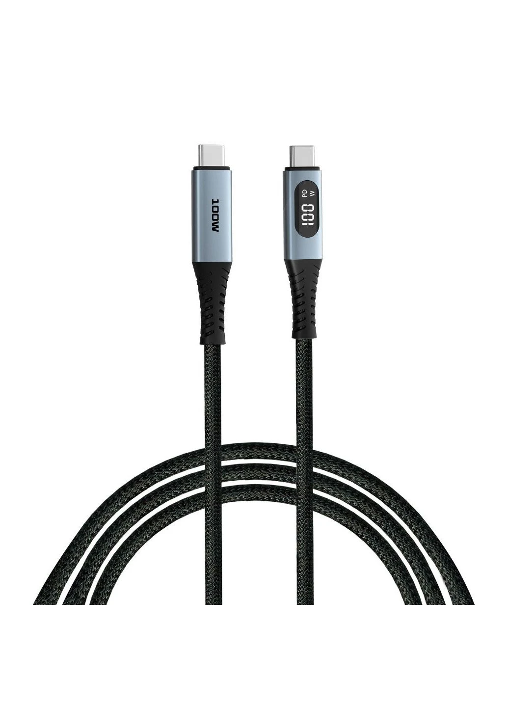 Дата кабель USB-C to USB-C 1.2m с дисплеем 100W черный (ek19882) Verbatim USB-C to USB-C 1.2m with display 100W black (391782269)