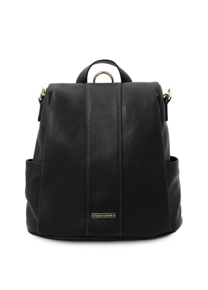 Жіночий рюкзак шкіряний м'який Tuscany TL142138 (Чорний) Tuscany Leather (307286831)