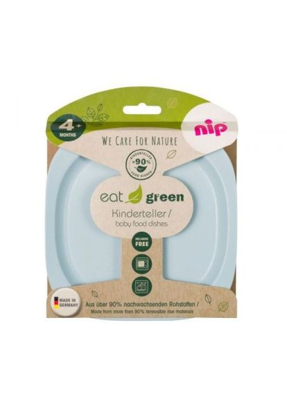 Тарілочка для годування "Зелена серія", блакитна MIC (318017123)