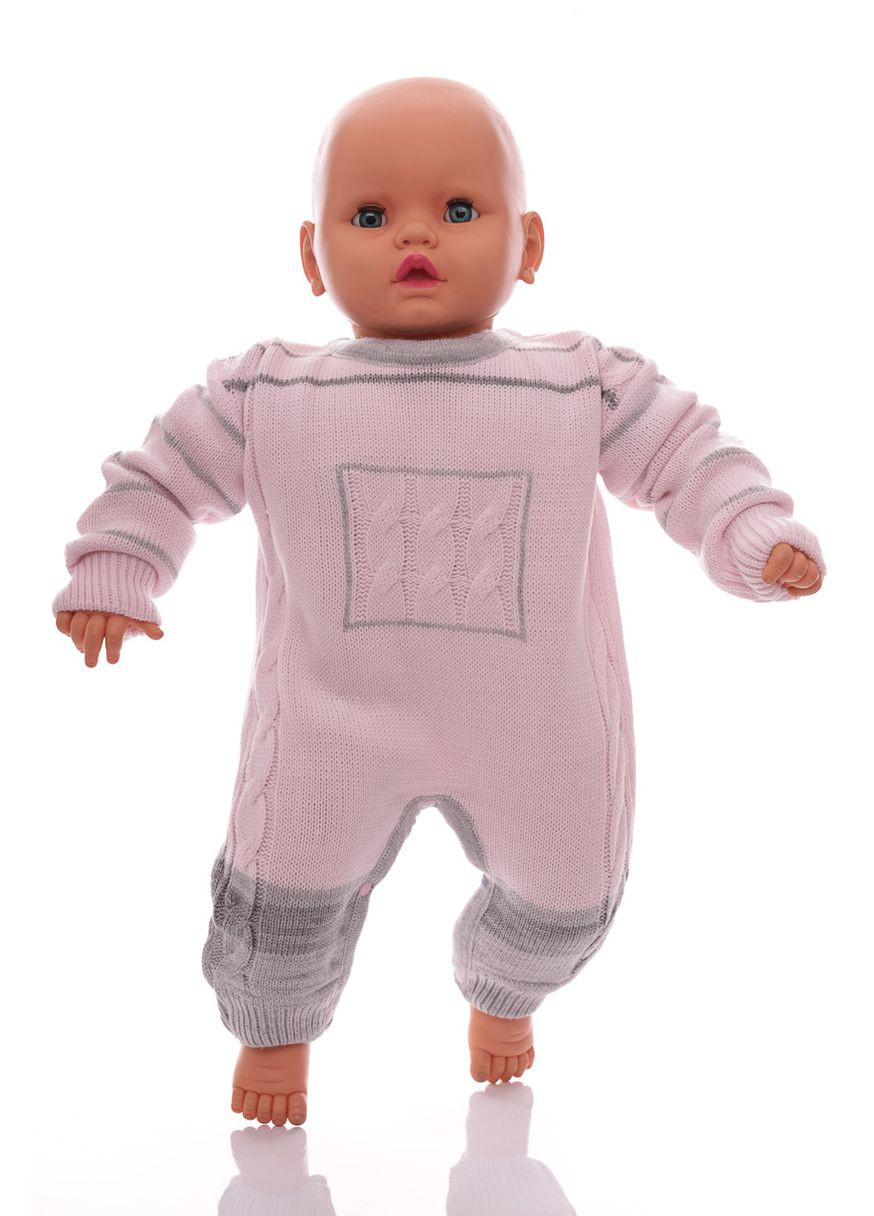 Человечек вязанный для девочки Косичка розовый 62 см (32971) Murat baby (296193302)