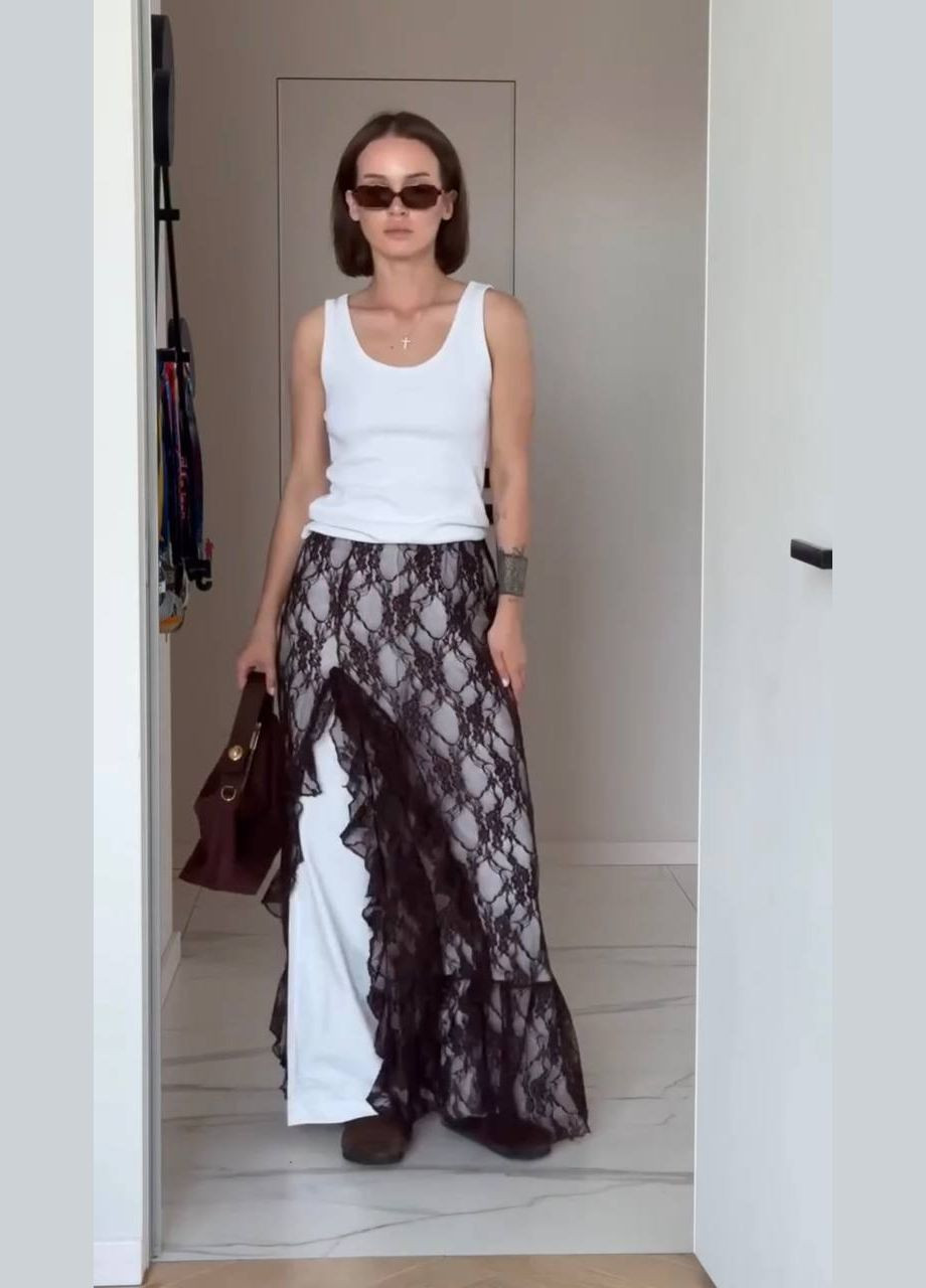 Спідниця з мережива довжини максі Adelante (335813580)