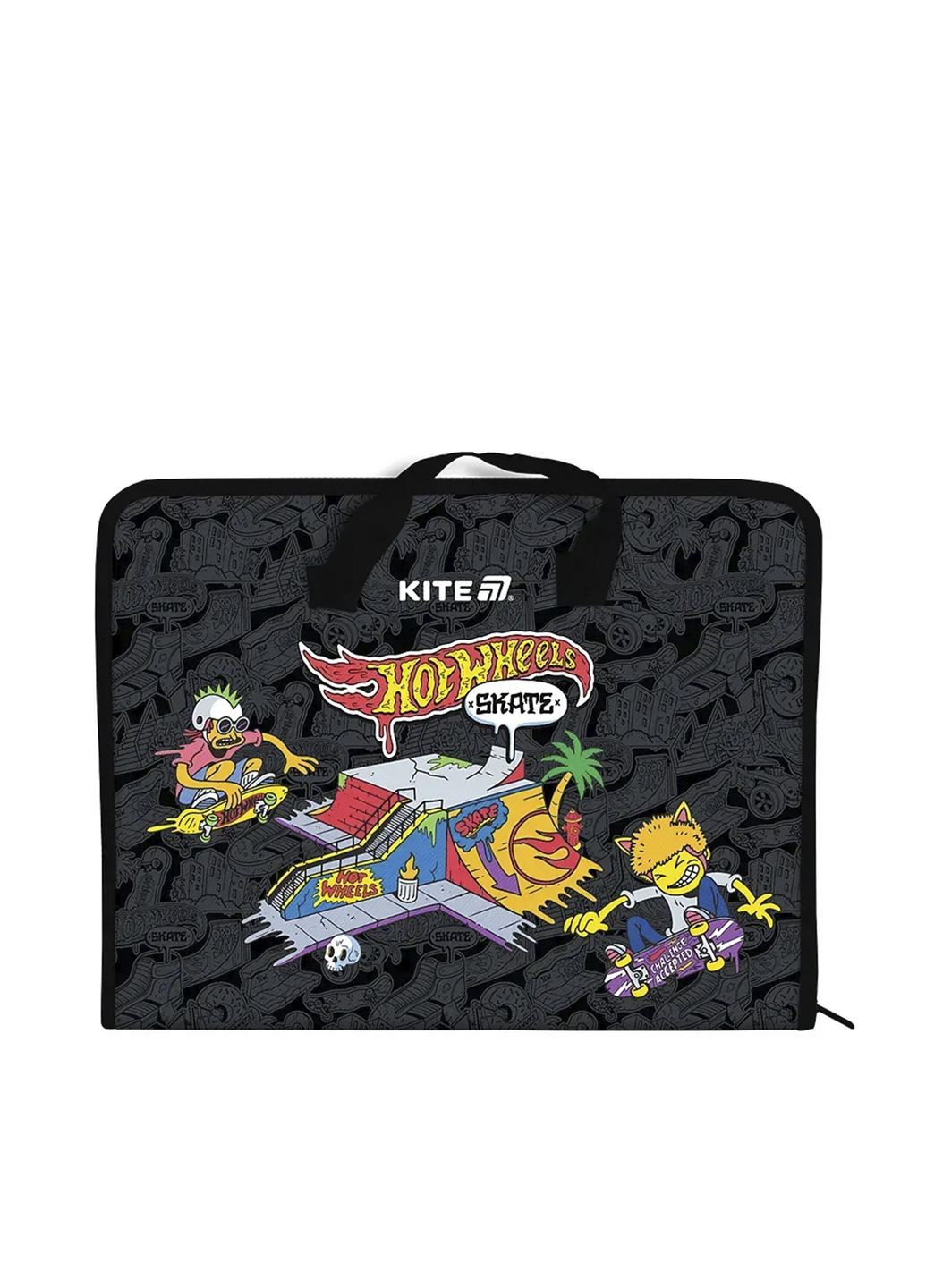 Папка-портфель на блискавці Hot Wheels колір синій ЦБ-00281372 Kite (343414660)