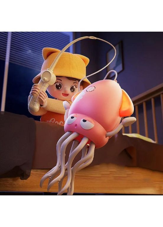 Танцующий осьминог Tummy Time интерактивная игрушка кальмар для детей розовый (2104618658) No Brand (355873060)