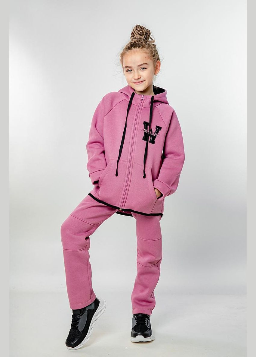 Костюм для девочки теплый (толстовка+штаны) тринитка р.128 Україна (312542016)