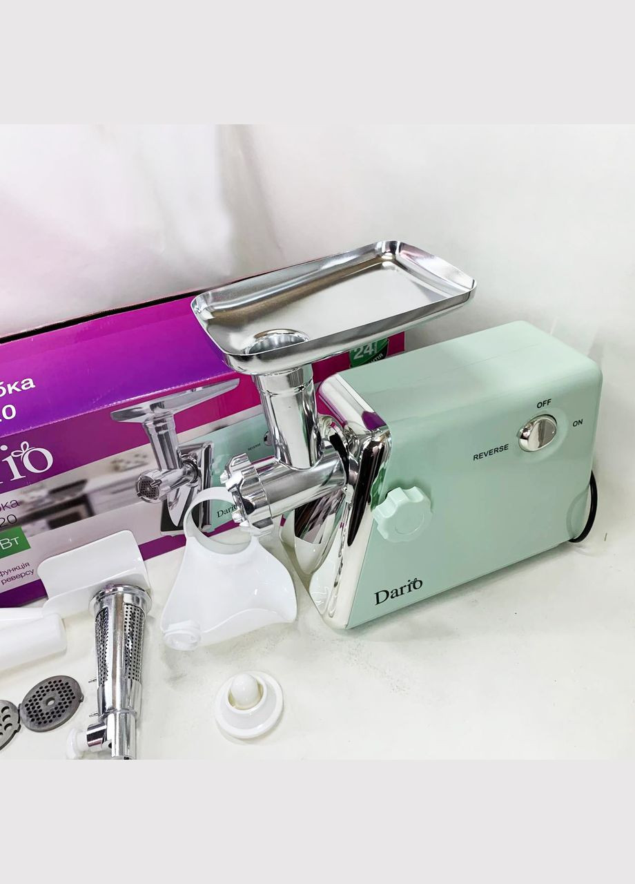 М`ясорубка електрична 2000 Вт DMG0320. Колір: зелений Dario (364664643)