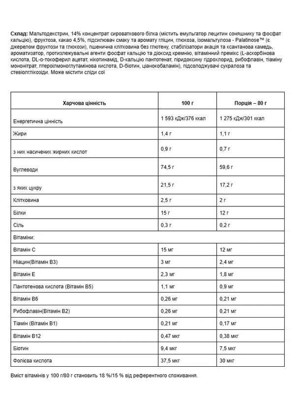 Високовуглеводний гейнер Mass Core шоколад-какао 5440 г Nutrend (361117743)