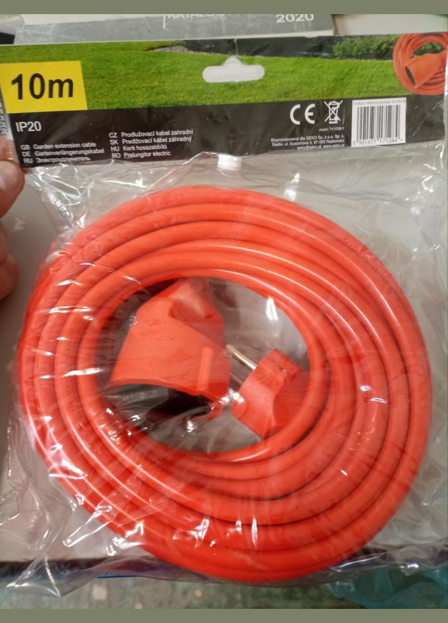 Подовжувач електричний садовий 10А IP20 10 метрів Geko (313400364)
