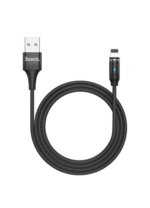 Кабель USB U76 Magnetic Lightning Cable 1.2 M Black Hoco (368698166)