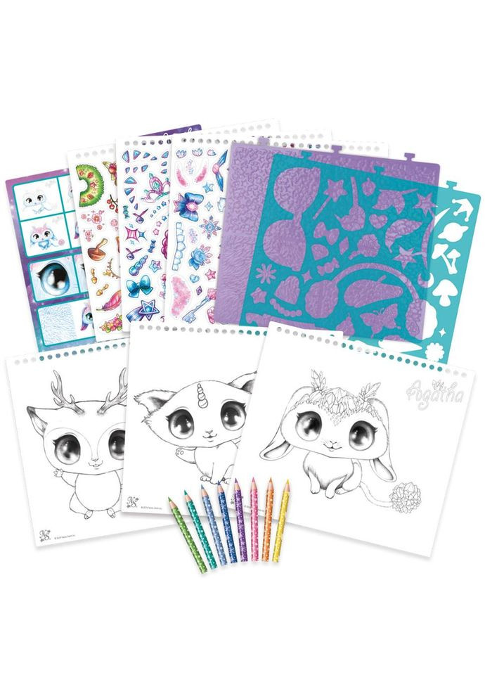 Набір для творчості Скетчбук: Зіркові друзі Nebulous Stars 11141 з олівцями No Brand (362568557)