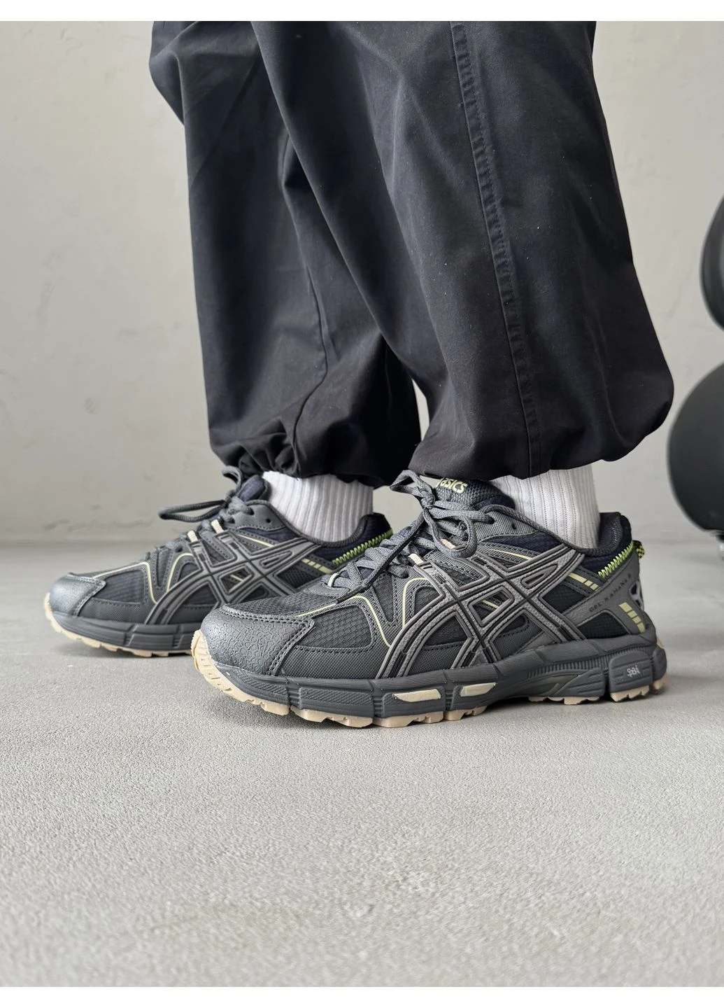 Сірі Осінні кросівки чоловічі asics gel-kahana 8 gtx grey / green асікс гель кахано No Brand