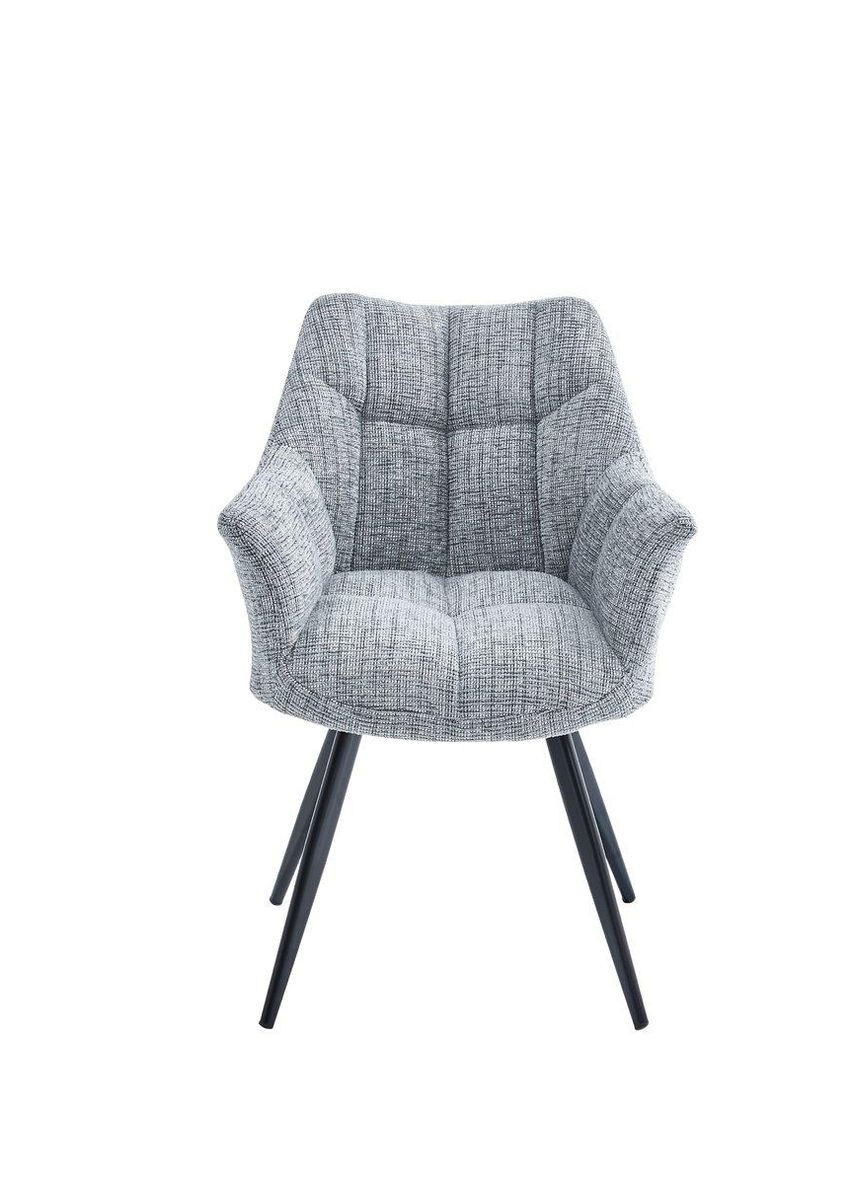 Стул STEFAN черный каркас/светло-серый тк. Intarsio (365461310)