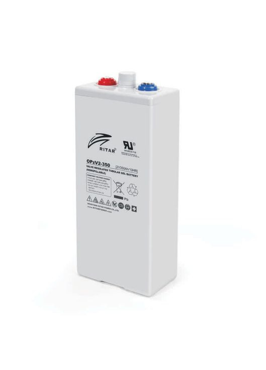 Акумуляторна батарея OPzV 2-350, Gray Case, 2V 350.0Ah (1200 С) (206 х 124 х 470(505)) 27 кг Q1/36 Ritar (302517604)