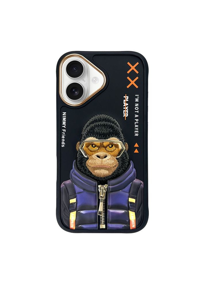 Чехол TPU+PC Nimmy 3D with Metal Buttons для iPhone 16 Цвет Cat Khaki No Brand Apple iphone 16, Apple iphone 16 (336940478)