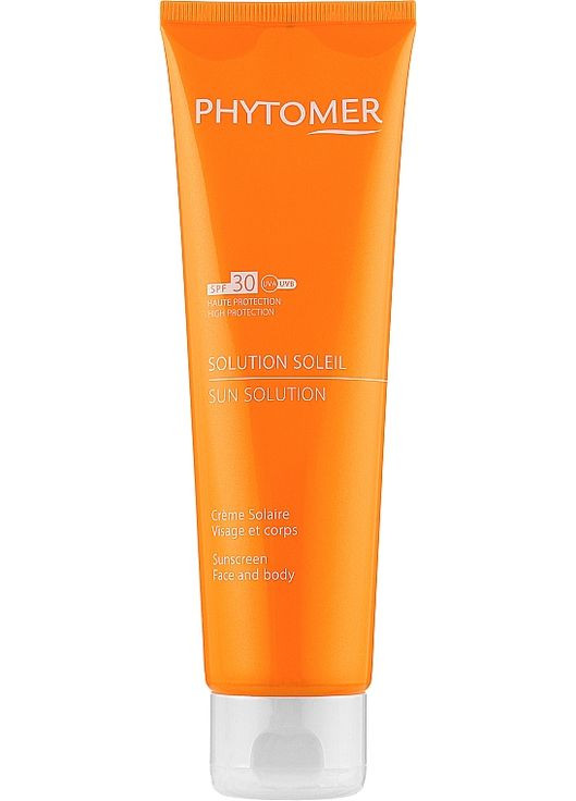 Солнцезащитный и укрепляющий крем для лица и тела Protective Sun Cream Sunscreen SPF30 125ml Phytomer (368647770)