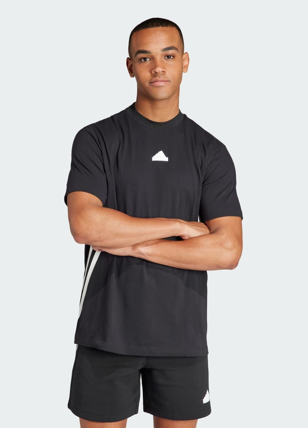 Черная футболка future icons 3-stripes adidas