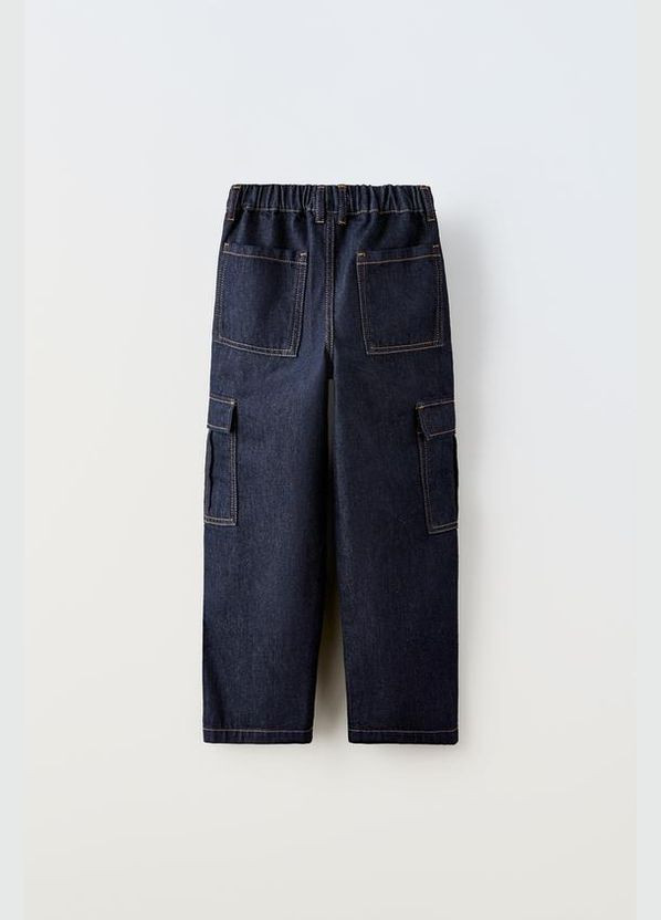 Підліткові джинси-карго 4152/508 Темно-синій Zara (299158481)