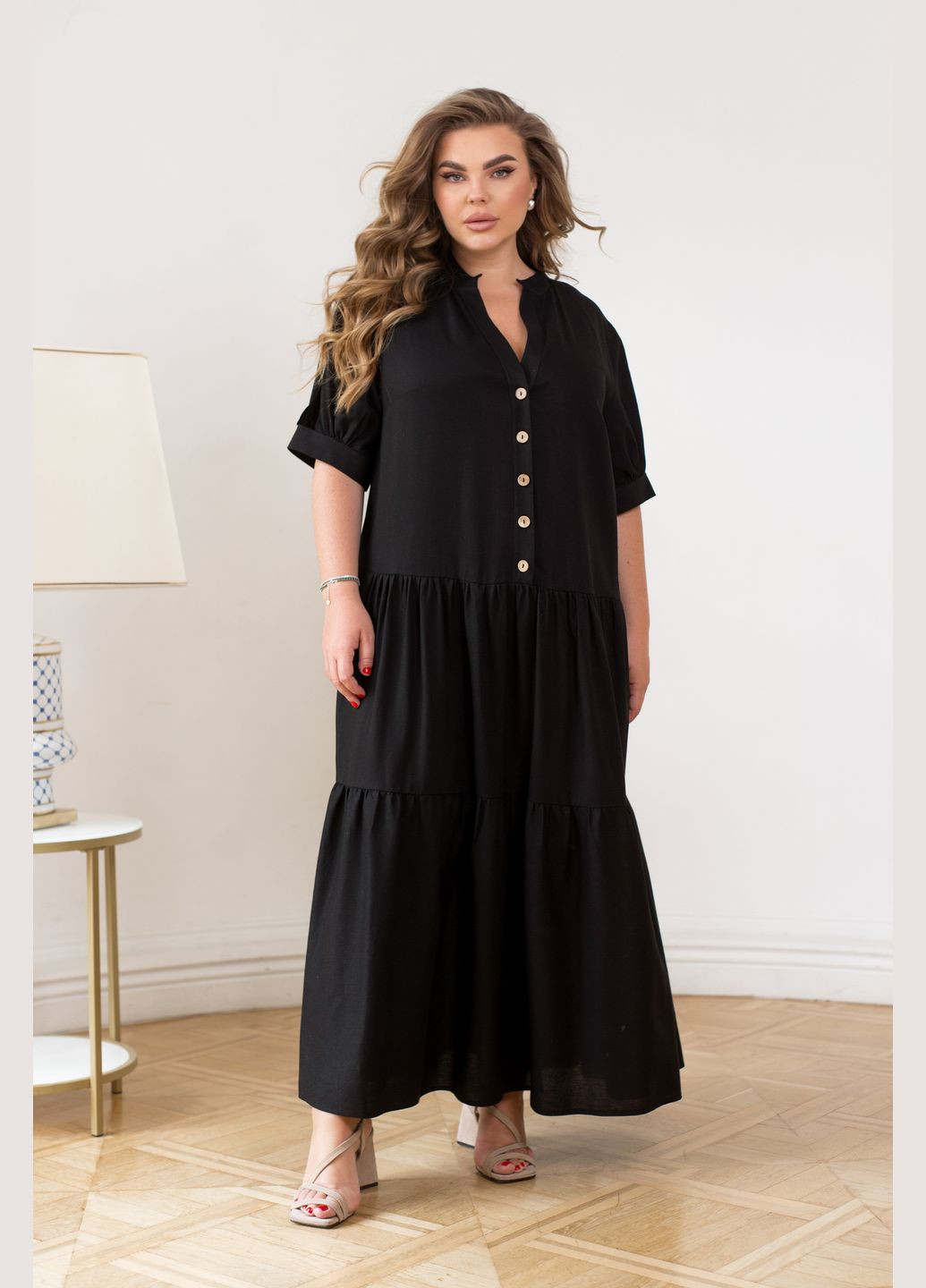 Чорна повсякденний сукня Minova однотонна