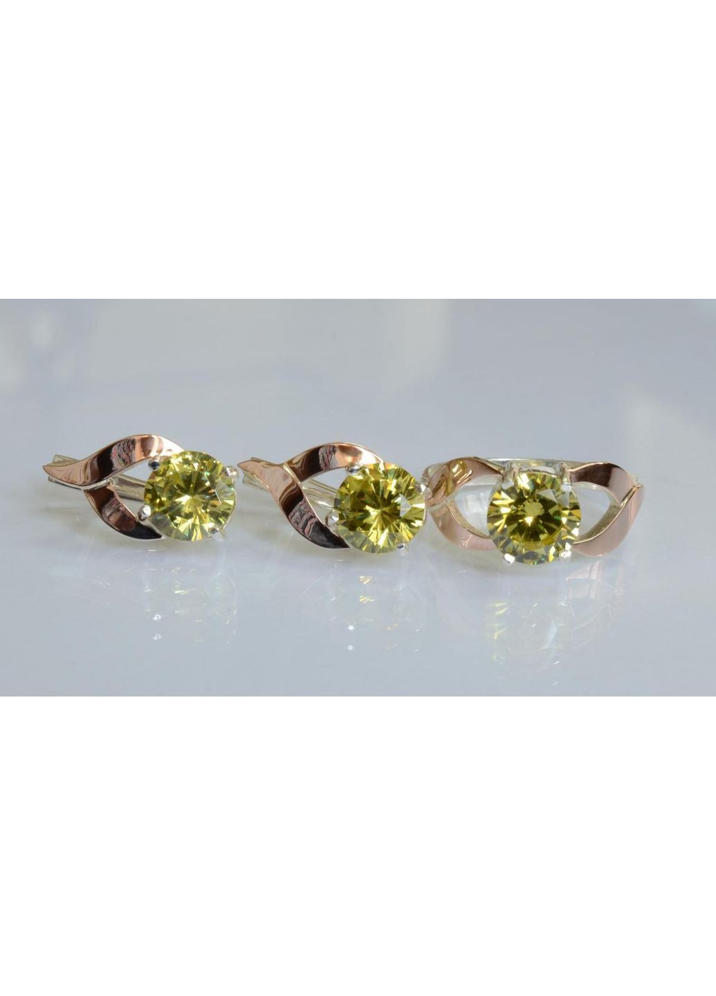 Срібний набір з золотими пластинами Silver Style (367112237)