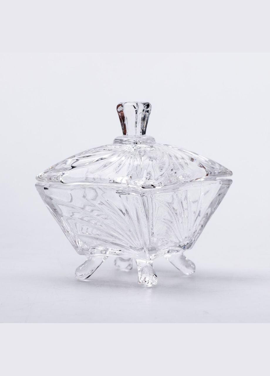 Сахарница с крышкой 7.5×7.5×9 см ваза сахарница стеклянная HP-4-117 Yiwu (329375962)