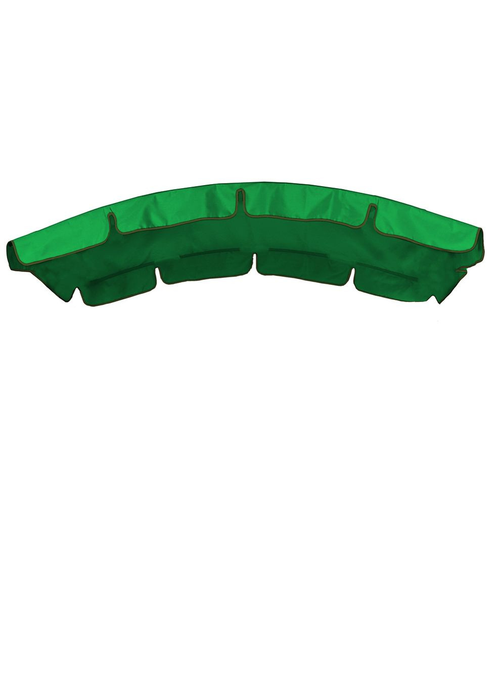 Тент (крыша) для качелей с округлой крышей 120x210 зеленый eGarden (279784297)