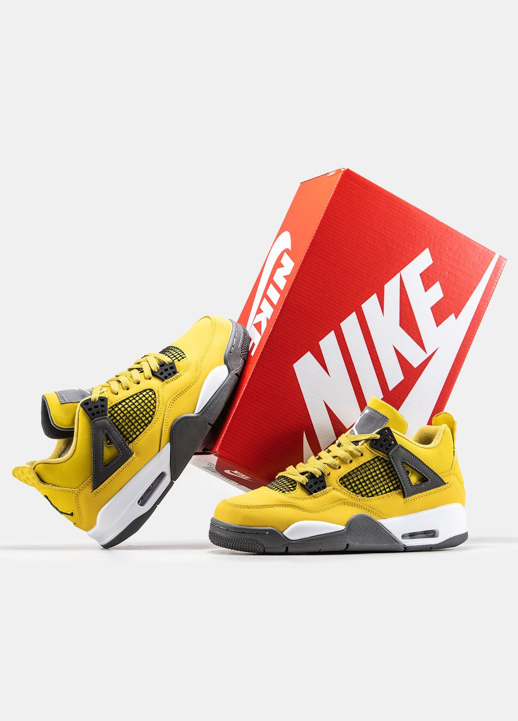 Кроссовки женские и мужские Nike Air Jordan 4 Retro SE yellow | Найк Аир Джордан 4 желтые No Brand жёлтые всесезоны (315006218)
