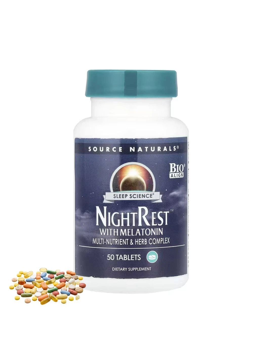Sleep Science® NightRest™ with Melatonin - 50 tabs Source Naturals (375054960)