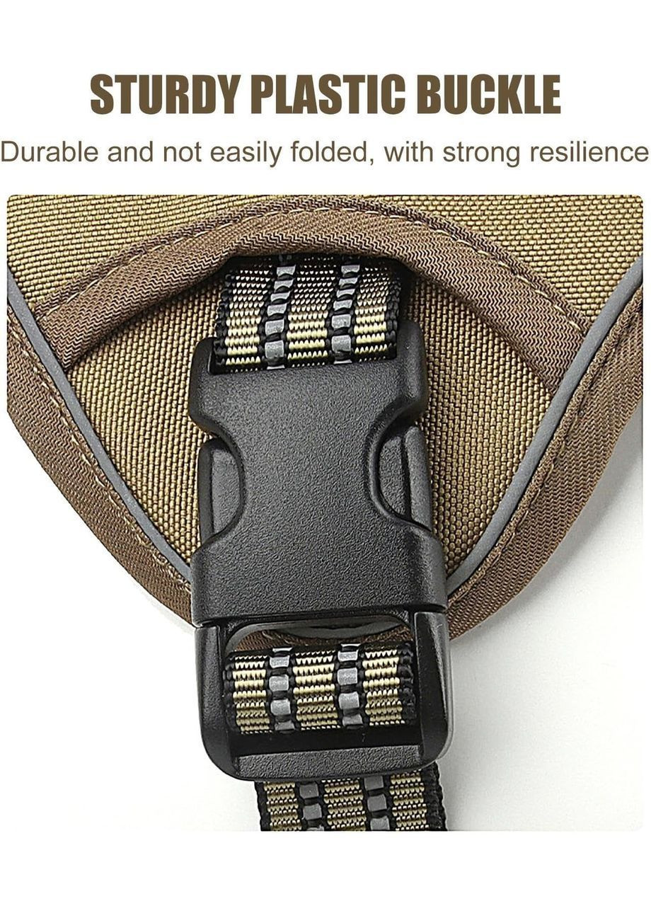 Шлея для собак с сумочкой и светоотражающей лентой, регулируемая Коричневый, XL Duomm (373444014)