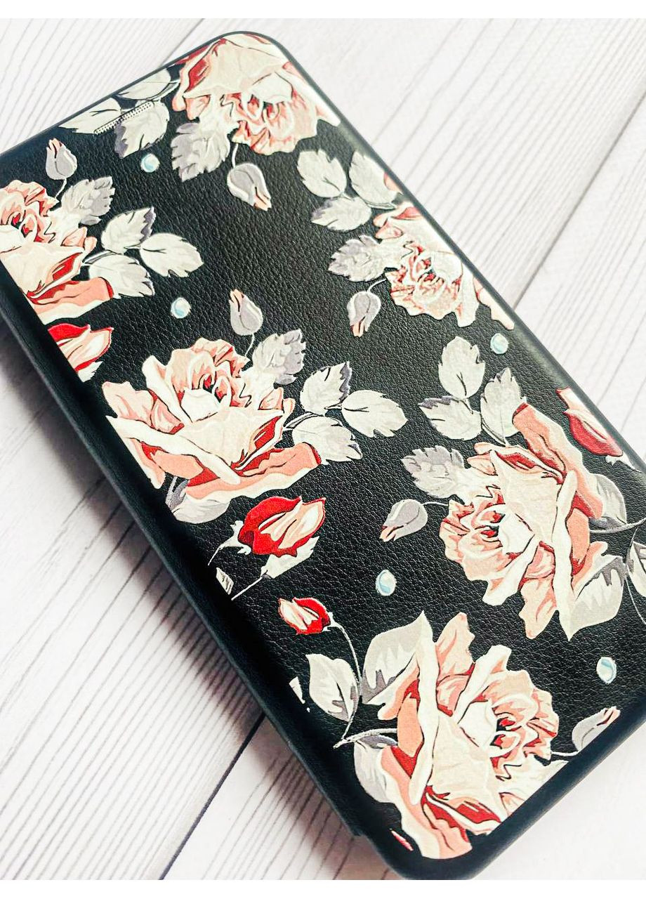 Чохол-книжка з малюнком для Samsung Galaxy A54 5G (A546) Чорний Фон Троянди (принт 273) Creative (355391649)
