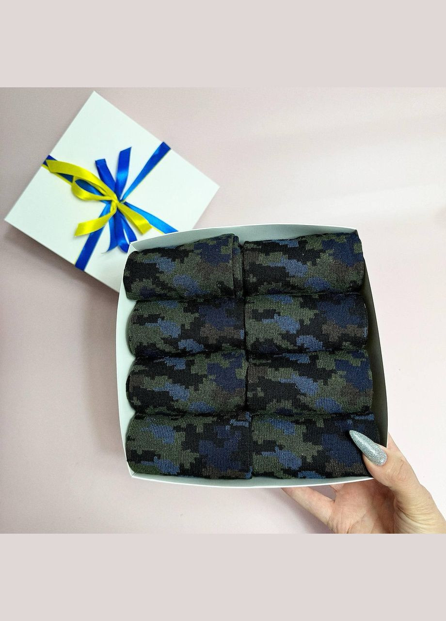 Комбинированные бокс мужских носков 40-45 г на 8 пар в подарочной коробке с лентой Vakko (307053738)