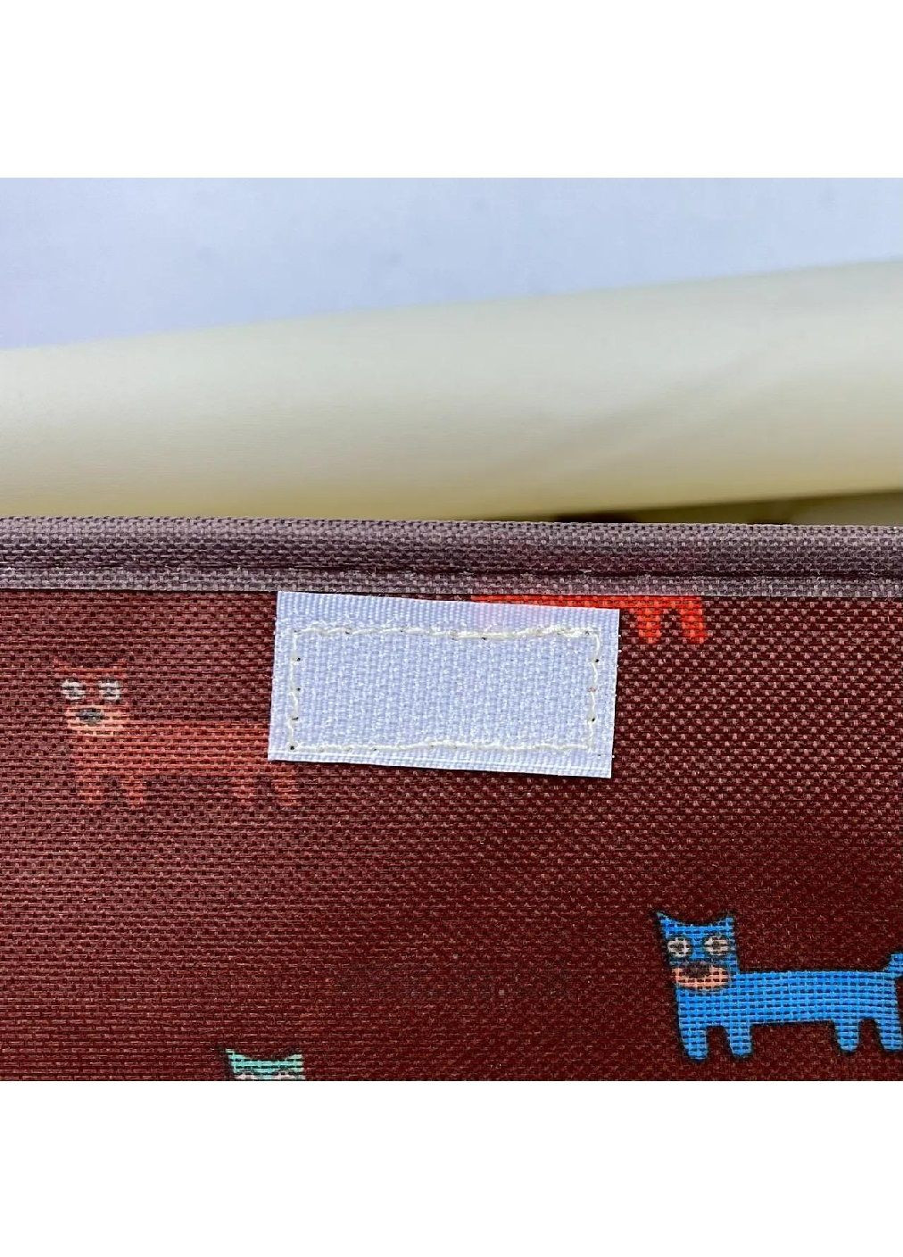 Органайзер для зберігання шкарпеток нижньої білизни аксесуарів спанбонд 31х27х12 см (477015-Prob) Коричневий із собачками Unbranded (293343318)