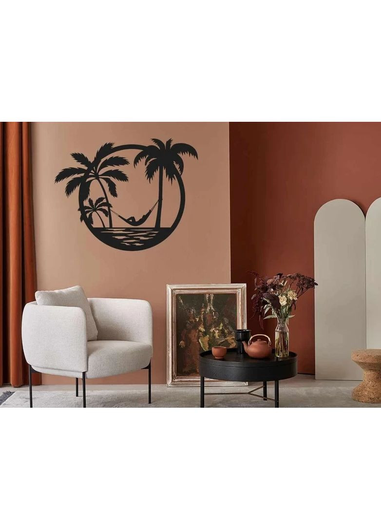 Декоративне панно Океан і Гамак 50*50, Білий Poleno (367951111)