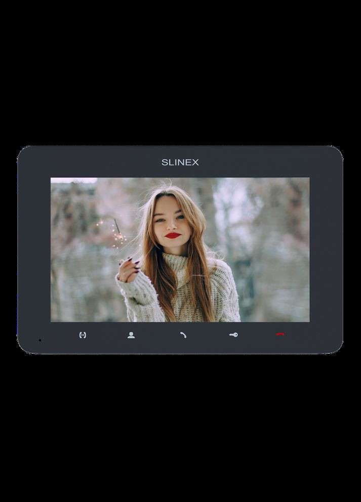 Аналоговый видеодомофон SM07 (graphite), 7” TFT экран, 193×123×18 мм Slinex (314974169)