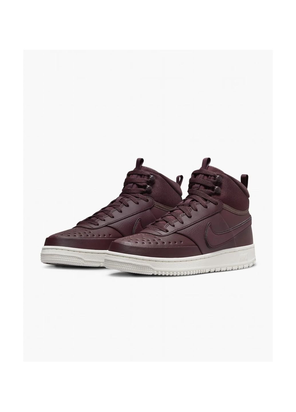 Бордові кросівки чоловічі court vision mid winter shoes bordo Nike