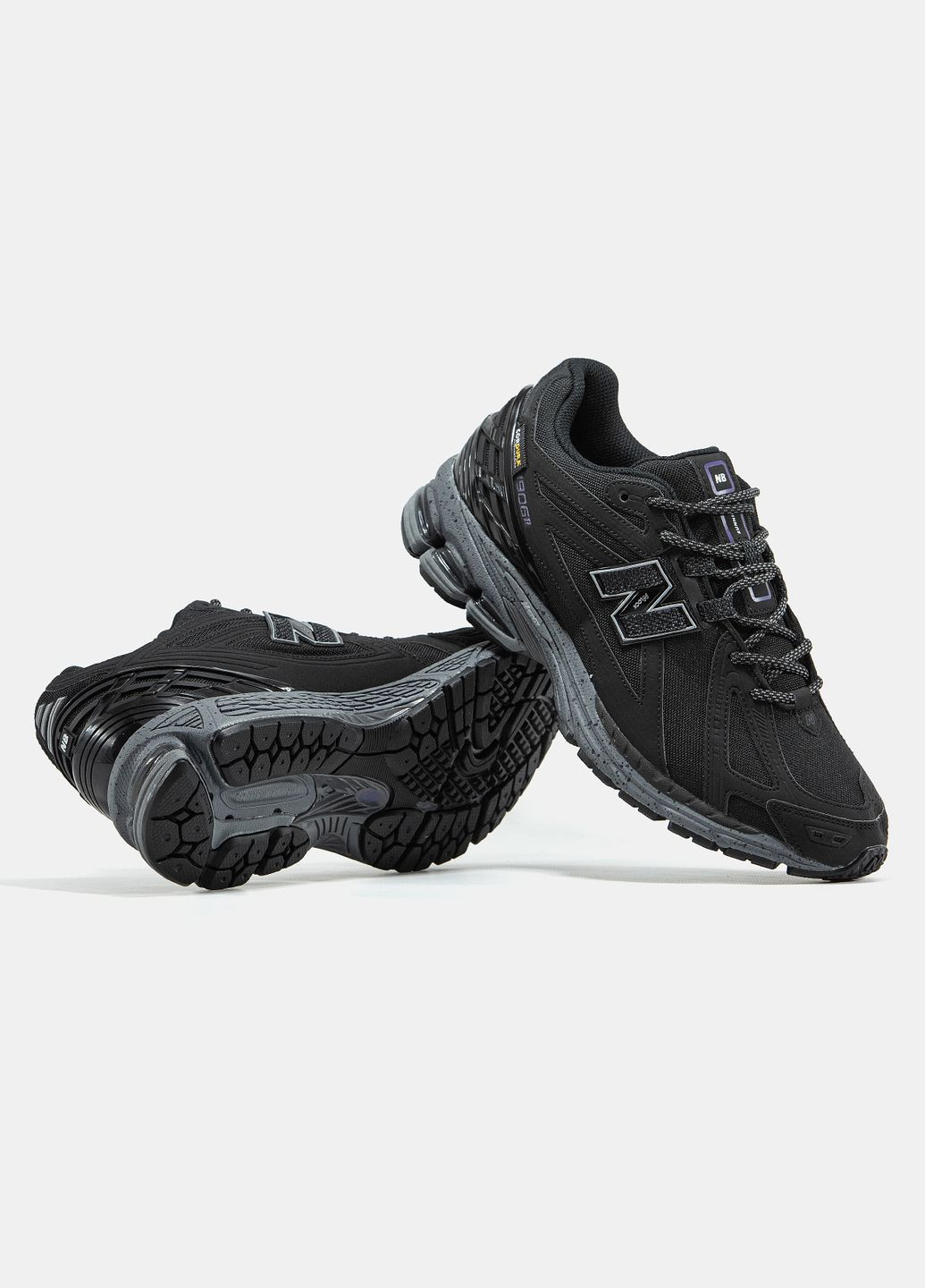 Черные демисезонные кроссовки мужские new balance 1906r cordura black purple | нью баланс 1906 черные No Brand