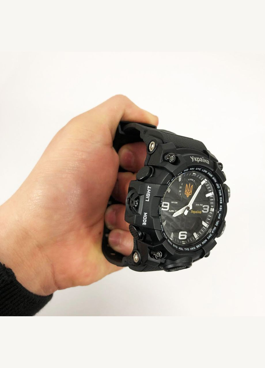Годинник наручний чоловічий 6851/1586BK, Армійський годинник протиударний, Водонепроникний чоловічий годинник Skmei (364664468)