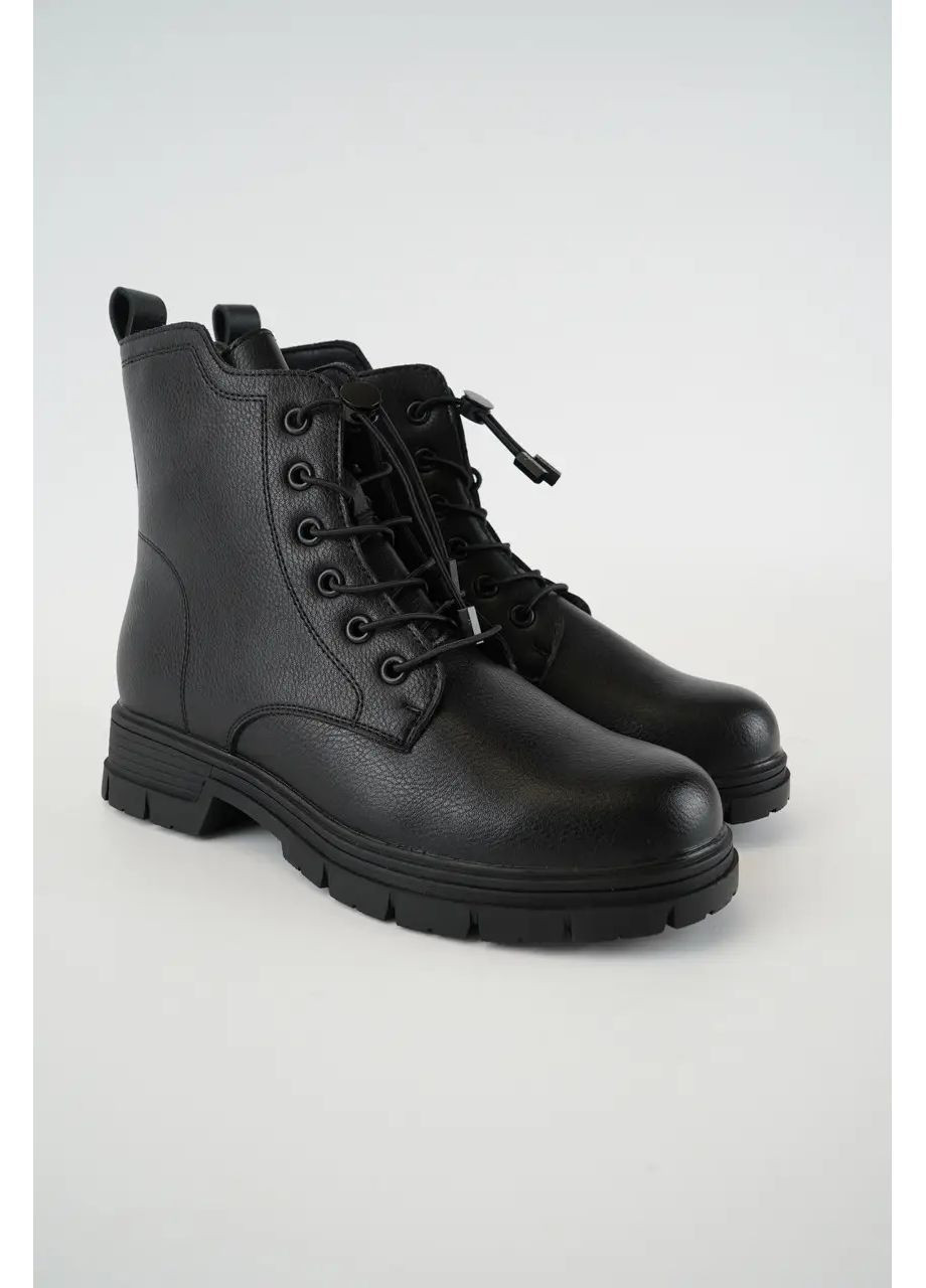 Осенние женские ботинки черные Trendy из искусственной кожи