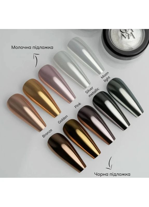 Втирка для ногтей GA&MA Mirror Powder Golden 0,3 г Gama (386088974)