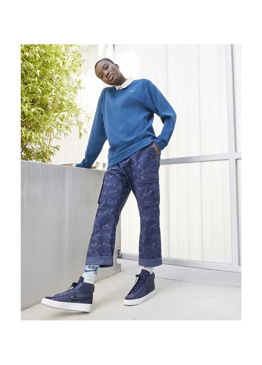 Кроссовки женские Blazer Mid Victory Blue Dr2948-400 Nike синие (381378435)