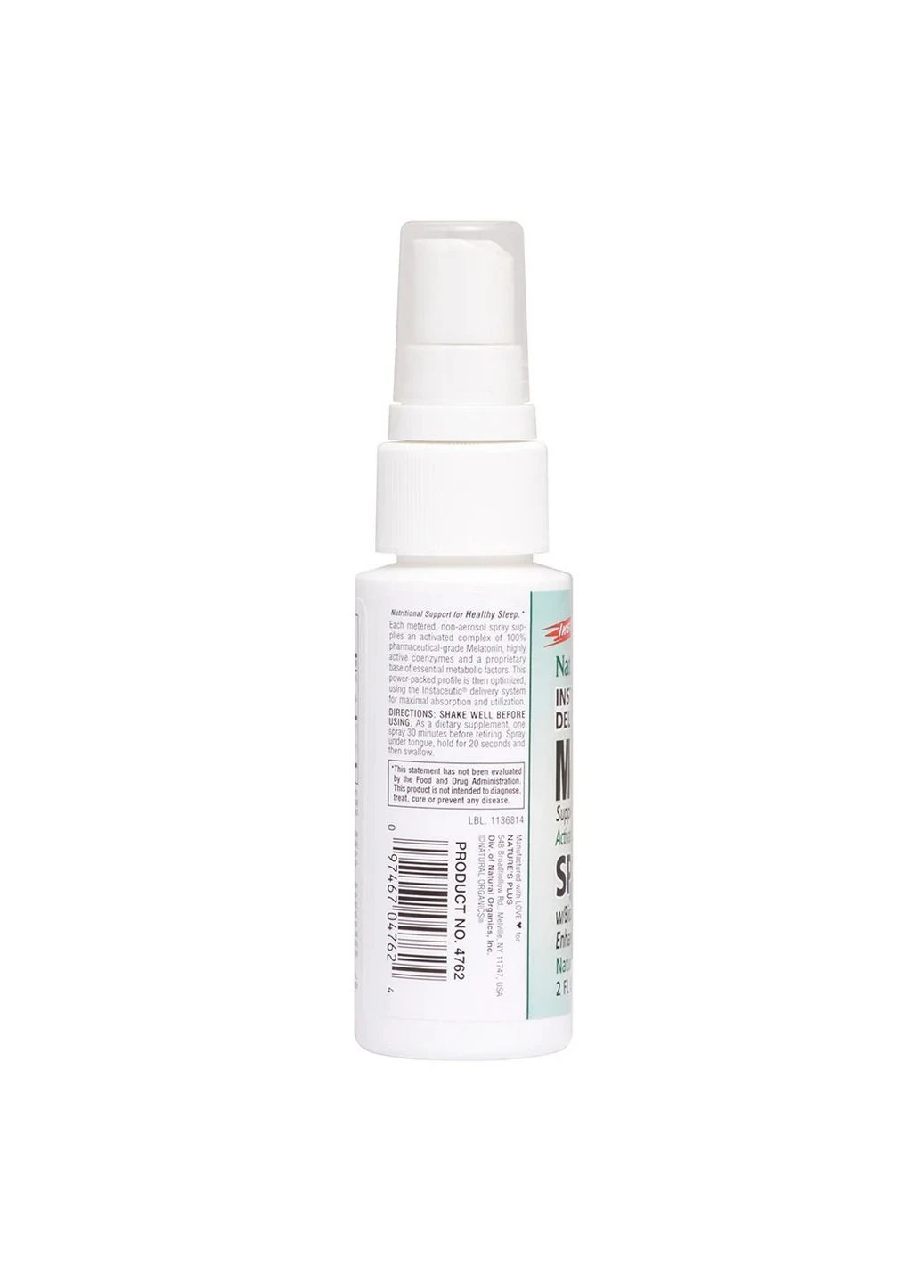Натуральна добавка Melatonin Spray, 60 мл Перечна м'ята Natures Plus (293342124)