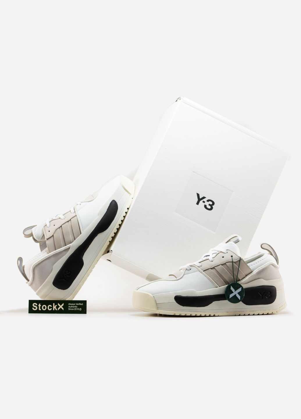 Білі Осінні кросівки чоловічі adidas y-3 rivalry white black | адідас у-3 рівару білі чорні No Brand