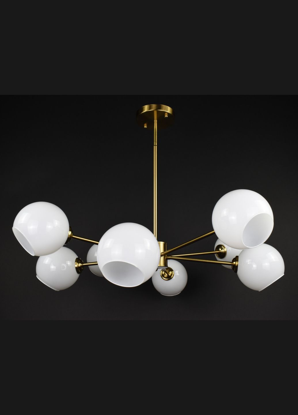 Люстра стельова на 8 лампочок 27829 Латунь 30-65х92х92 см. Sunnysky (364496418)