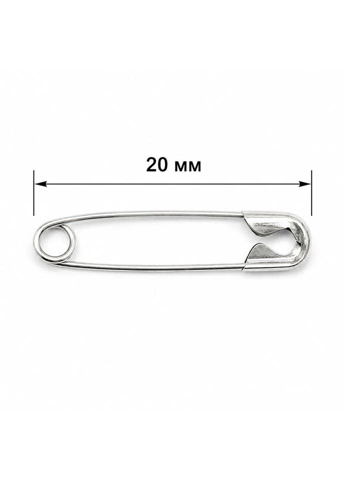 Булавки маленькі срібні SP-1001423 упаковка 1000 шт, розмір 20 мм SP-1001423 Bambi (393577764)