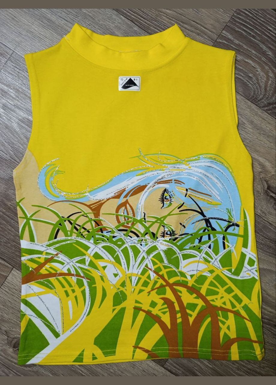 Футболка (топ) женская хлопковая со стойкой, размер 42-44 No Brand - (332183248)